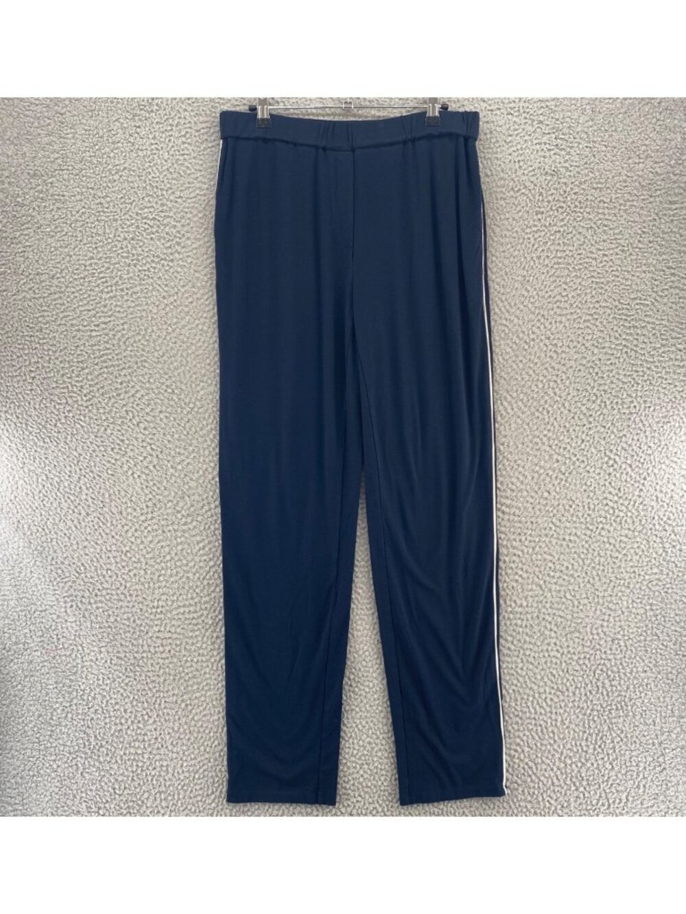 J Jill Pants Womens Small Tall Navy Wearever Track Stretch Knit Pockets Everyday